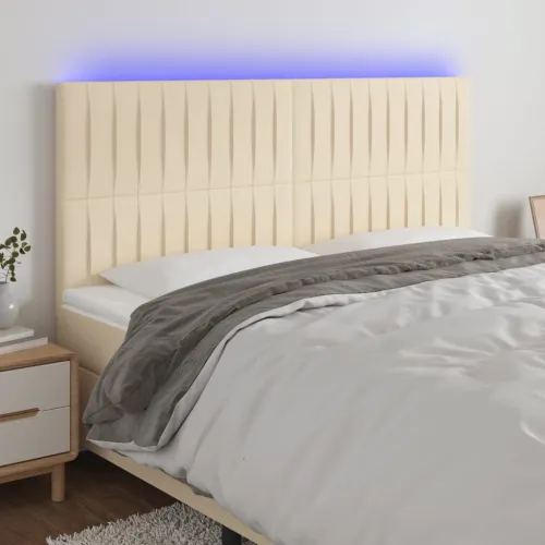 LED uzglavlje krem 180x5x118/128 cm od tkanine - Krema 180 x 5 x 118/128 cm Cijena
