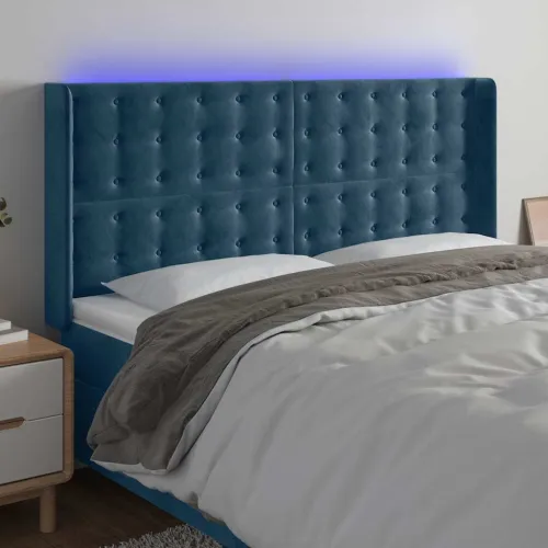 LED uzglavlje tamnoplavo 163x16x118/128 cm baršunasto - Tamno plava 163 x 16 x 118/128 cm Cijena