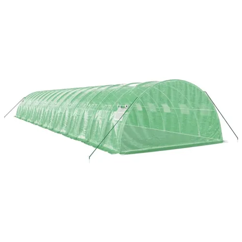 Staklenik s čeličnim okvirom zeleni 64 m² 16 x 4 x 2 m - Zelena 16 x 4 x 2 m 1 Cijena