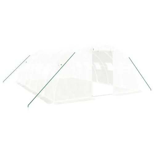 Staklenik s čeličnim okvirom bijeli 24 m² 6 x 4 x 2 m - Bijela 6 x 4 x 2 m 1 Bijela Cijena
