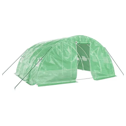 Staklenik s čeličnim okvirom zeleni 20 m² 5 x 4 x 2,3 m - Zelena 5 x 4 x 2.3 m 1 Zelena Cijena