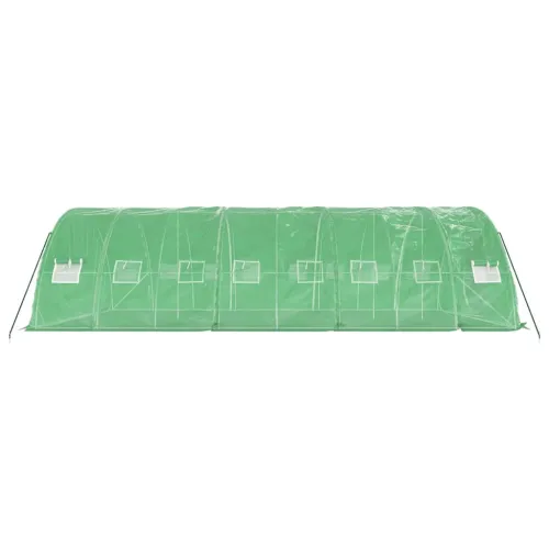 Staklenik s čeličnim okvirom zeleni 40 m² 8 x 5 x 2,3 m - Zelena 8 x 5 x 2.3 m Cijena