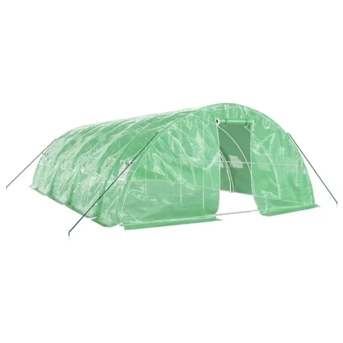 Staklenik s čeličnim okvirom zeleni 40 m² 8 x 5 x 2,3 m - Zelena 8 x 5 x 2.3 m Cijena