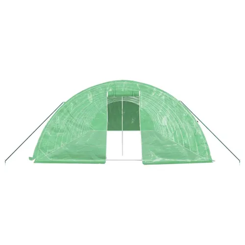 Staklenik s čeličnim okvirom zeleni 60 m² 12 x 5 x 2,3 m - Zelena 12 x 5 x 2.3 m Cijena