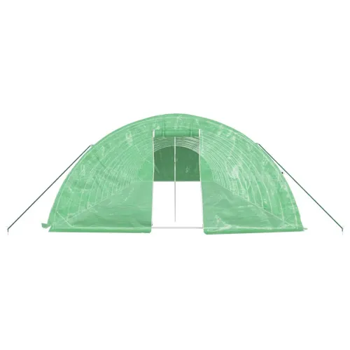 Staklenik s čeličnim okvirom zeleni 80 m² 16 x 5 x 2,3 m - Zelena 16 x 5 x 2.3 m Cijena