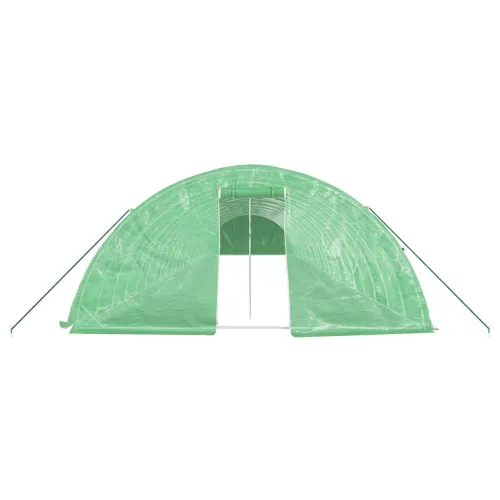 Staklenik s čeličnim okvirom zeleni 110 m² 22 x 5 x 2,3 m - Zelena 22 x 5 x 2.3 m Cijena