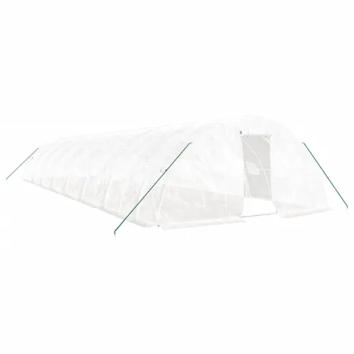 Staklenik s čeličnim okvirom bijeli 80 m² 16 x 5 x 2,3 m - Bijela 16 x 5 x 2.3 m 1 Bijela Cijena