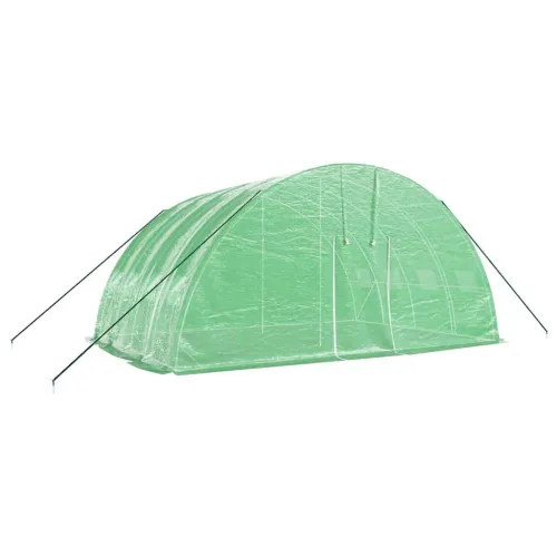 Staklenik s čeličnim okvirom zeleni 24 m² 6x4x2,85 m - Zelena 6 x 4 x 2.85 m Cijena