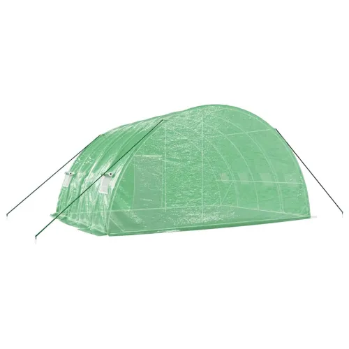 Staklenik s čeličnim okvirom zeleni 24 m² 6x4x2,85 m - Zelena 6 x 4 x 2.85 m Cijena