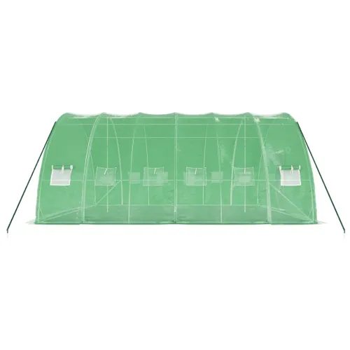Plastenik s čeličnim okvirom zeleni 36 m² 6 x 6 x 2,85 m - Zelena 6 x 6 x 2.85 m Cijena