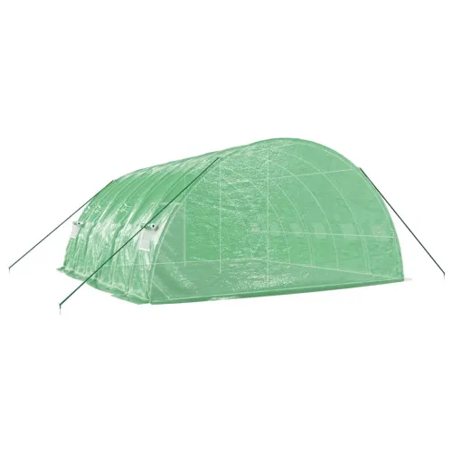 Plastenik s čeličnim okvirom zeleni 36 m² 6 x 6 x 2,85 m - Zelena 6 x 6 x 2.85 m Cijena