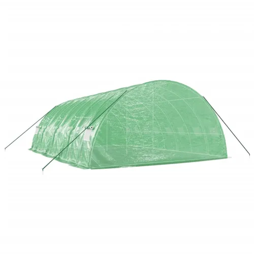 Plastenik s čeličnim okvirom zeleni 48 m² 8 x 6 x 2,85 m - Zelena 8 x 6 x 2.85 m Cijena