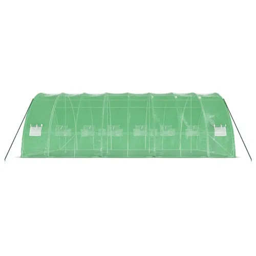 Plastenik s čeličnim okvirom zeleni 48 m² 8 x 6 x 2,85 m - Zelena 8 x 6 x 2.85 m Cijena