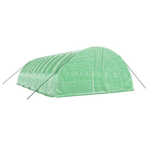 Plastenik s čeličnim okvirom zeleni 60 m² 10 x 6 x 2,85 m - Zelena 10 x 6 x 2.85 m Cijena