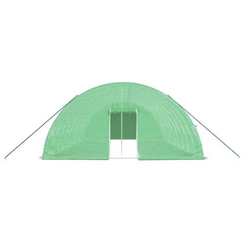 Plastenik s čeličnim okvirom zeleni 60 m² 10 x 6 x 2,85 m - Zelena 10 x 6 x 2.85 m Cijena