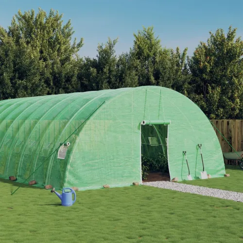 Plastenik s čeličnim okvirom zeleni 72 m² 12 x 6 x 2,85 m - Zelena 12 x 6 x 2.85 m 1 Zelena Cijena