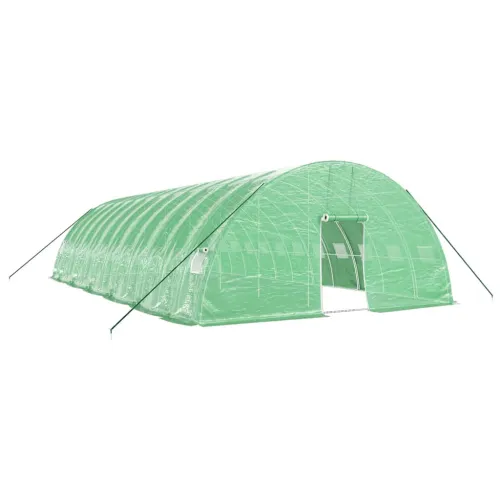Plastenik s čeličnim okvirom zeleni 72 m² 12 x 6 x 2,85 m - Zelena 12 x 6 x 2.85 m 1 Zelena Cijena