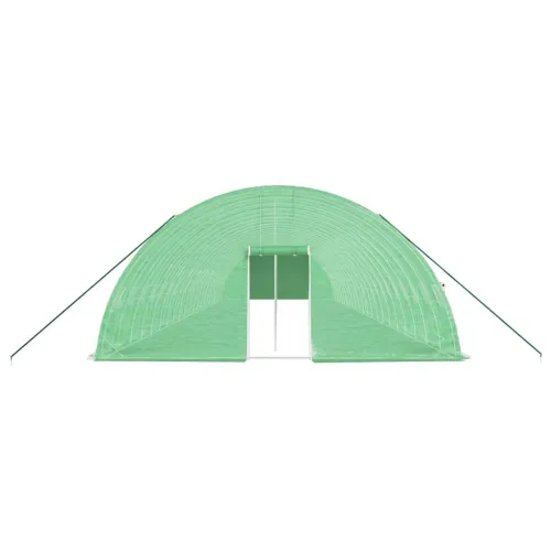 Plastenik s čeličnim okvirom zeleni 132 m² 22 x 6 x 2,85 m - Zelena 22 x 6 x 2.85 m Cijena