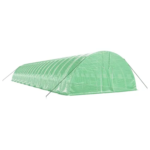Plastenik s čeličnim okvirom zeleni 120 m² 20 x 6 x 2,85 m - Zelena 20 x 6 x 2.85 m Cijena