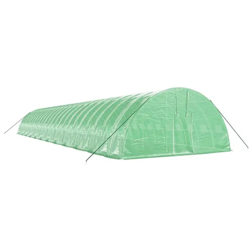 Plastenik s čeličnim okvirom zeleni 144 m² 24 x 6 x 2,85 m - Zelena 24 x 6 x 2.85 m Cijena