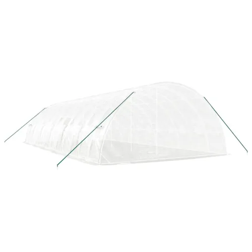 Plastenik s čeličnim okvirom bijeli 72 m² 12 x 6 x 2,85 m - Bijela 12 x 6 x 2.85 m Cijena