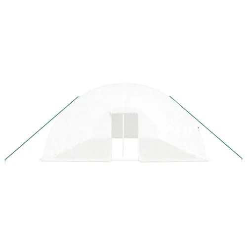 Plastenik s čeličnim okvirom bijeli 84 m² 14 x 6 x 2,85 m - Bijela 14 x 6 x 2.85 m Cijena