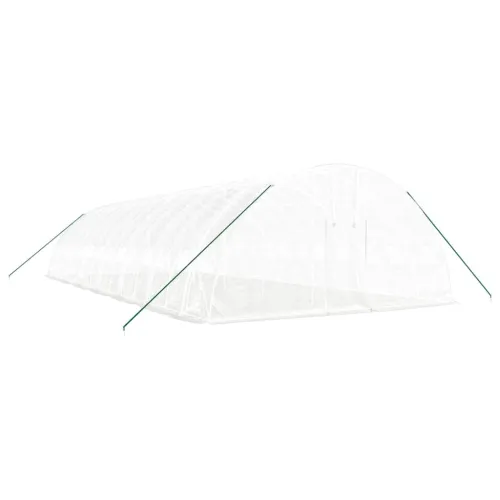 Plastenik s čeličnim okvirom bijeli 84 m² 14 x 6 x 2,85 m - Bijela 14 x 6 x 2.85 m Cijena