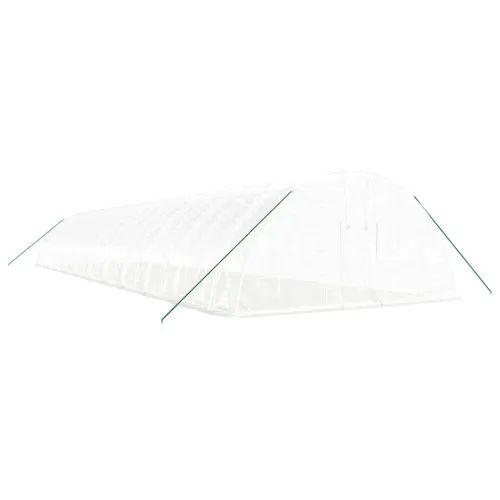 Plastenik s čeličnim okvirom bijeli 132 m² 22 x 6 x 2,85 m - Bijela 22 x 6 x 2.85 m Cijena