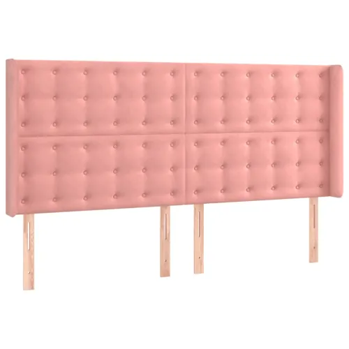 LED uzglavlje Ružičasta 163x16x118/128 cm baršunasto - Ružičasta 163 x 16 x 118/128 cm Cijena
