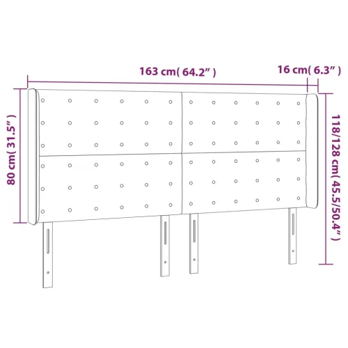 LED uzglavlje Ružičasta 163x16x118/128 cm baršunasto - Ružičasta 163 x 16 x 118/128 cm Cijena