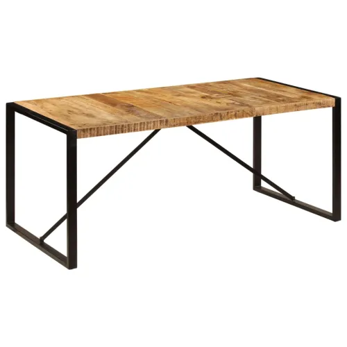Blagovaonski Stol Masivno Grubo Obrađeno Drvo Manga 180 cm - Smeđa 180 cm Cijena