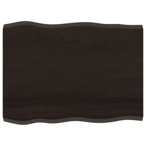 Stolna ploča tamnosmeđa 80x60x(2-4) cm obrađena hrastovina - Tamno smeđa 80 x 60 x 4 cm Cijena