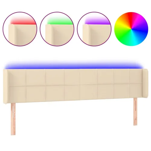 LED uzglavlje krem 183x16x78/88 cm od tkanine - Krema 183 x 16 x 78/88 cm Cijena