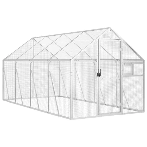 Kavez za ptice srebrni 1,79x4x1,85 m aluminijski - Srebrno 1.79 x 4 x 1.85 m Srebrno 1.79 x 4 x 1.85 m Cijena