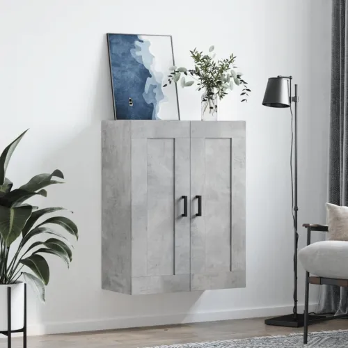 Zidni ormarić siva boja betona 69,5x34x90 cm konstruirano drvo - Beton siva 1 Cijena