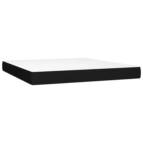 Krevet box spring s madracem LED crni 180x200 cm od tkanine - Crna 180 x 200 cm Gladak dizajn Cijena