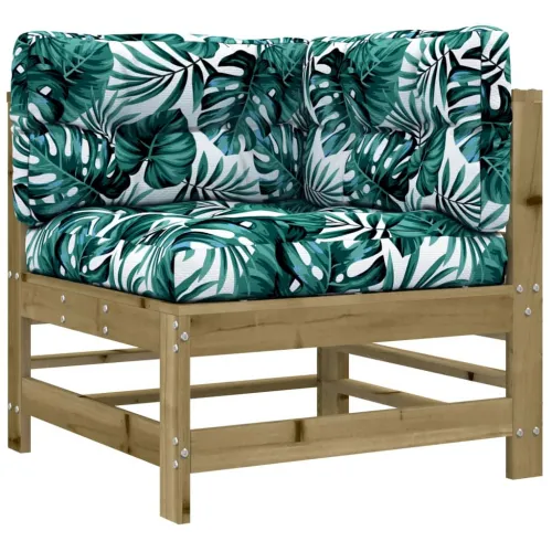Kutna sofa od impregnirane borovine s jastucima - impregnirani bor 1 kutna sofa Impregnirani bor Cijena