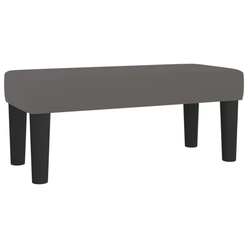 Boxspring - Krevet s oprugama i madracem sivi 90 x 200 cm od umjetne kože - Siva 90 x 200 cm Gladak dizajn Cijena