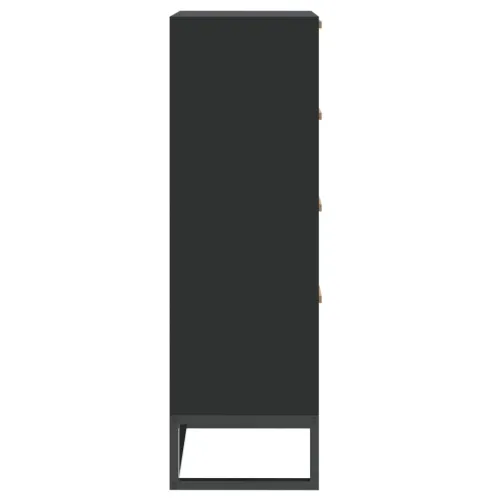 Visoka komoda crna 40 x 30 x 95 cm od konstruiranog drva - Crna 1 Cijena