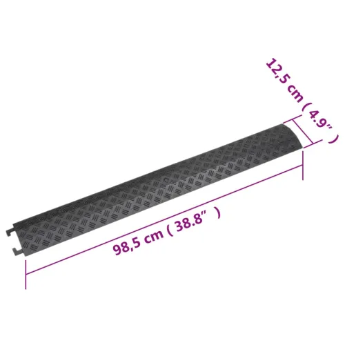 Podna zaštita za kablove 2 kom 98,5 cm crne - Crna 2 Cijena