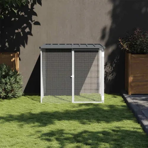Kavez za kokoši s krovom antracit 103x98x90 cm pocinčani čelik - Antracit 103 x 98 x 90 cm Antracit 103 x 98 x 90 cm Cijena