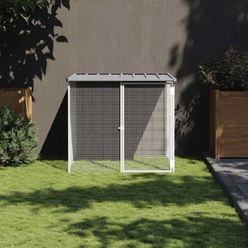 Kavez za kokoši s krovom svjetlosivi 103 x 98 x 90 cm čelični - Svjetlosiva 103 x 98 x 90 cm Svjetlosiva 103 x 98 x 90 cm Cijena