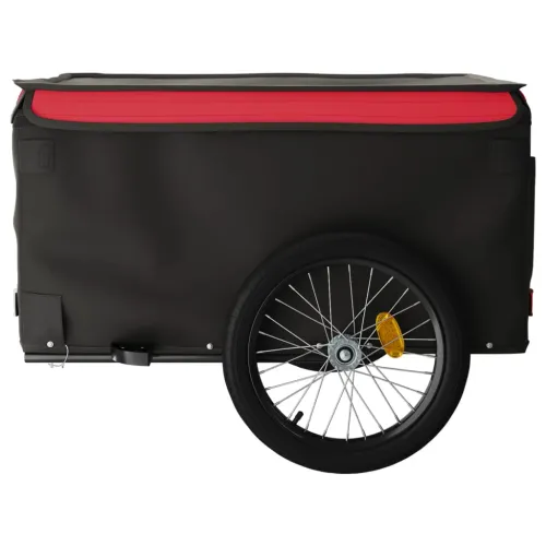 Prikolica za bicikl crno-crvena 45 kg željezna - Crvena 134 x 69 x 59 cm Cijena
