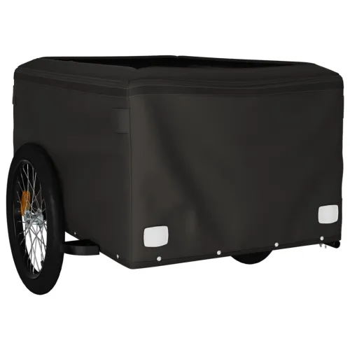 Prikolica za bicikl crno-crvena 45 kg željezna - Crvena 134 x 69 x 59 cm Cijena