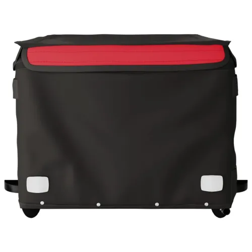 Prikolica za bicikl crno-crvena 45 kg željezna - Crvena 134 x 69 x 59 cm Cijena