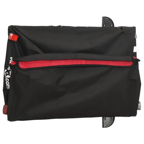 Prikolica za bicikl crno-crvena 45 kg željezna - Crvena 134 x 69 x 59 cm Cijena