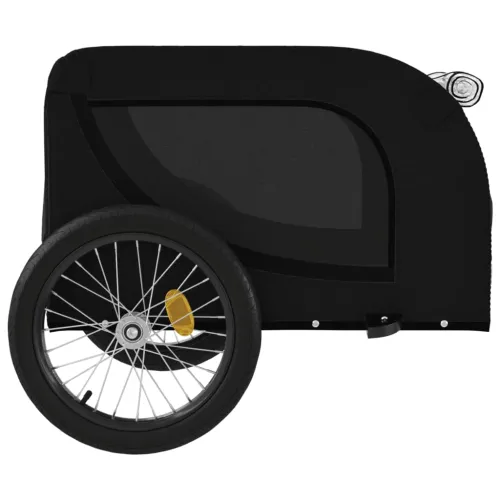 Prikolica za bicikl za ljubimce crna od tkanine i željeza - Crna 136 x 69 x 73.5 cm Cijena