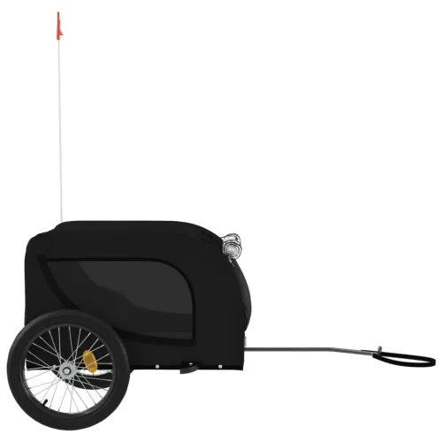 Prikolica za bicikl za ljubimce crna od tkanine i željeza - Crna 136 x 69 x 73.5 cm Cijena