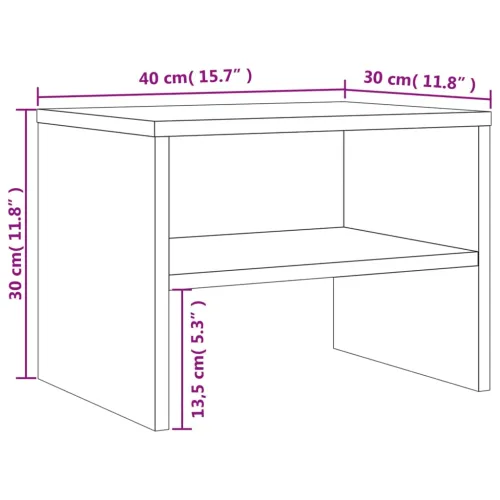 Noćni ormarići 2 kom dimljeni hrast 40 x 30 x 30 cm drveni - Dimljeni hrast 2 Dimljeni hrast 2 Cijena