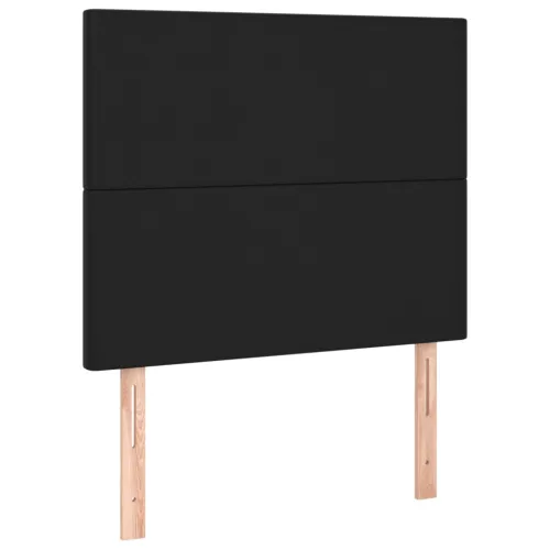 Boxspring - Krevet s oprugama i madracem crni 90x190 cm od umjetne kože - Crna 90 x 190 cm Gladak dizajn Cijena
